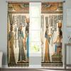 Woman Mural Window Curtains for Living Room Kitchen Door Curtain Sheer Curtains for Bedroom