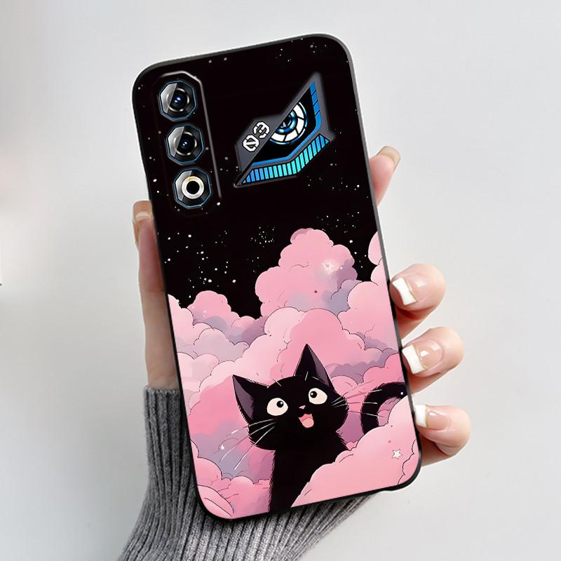 Чехол для ZTE Nubia Neo 3 GT 5G Z2465N Милый Кролик Черный Мягкий ТПУ Силикон Ударопрочный Задняя Крышка Для ZTE Nubia NEO3 GT 5G Корпус