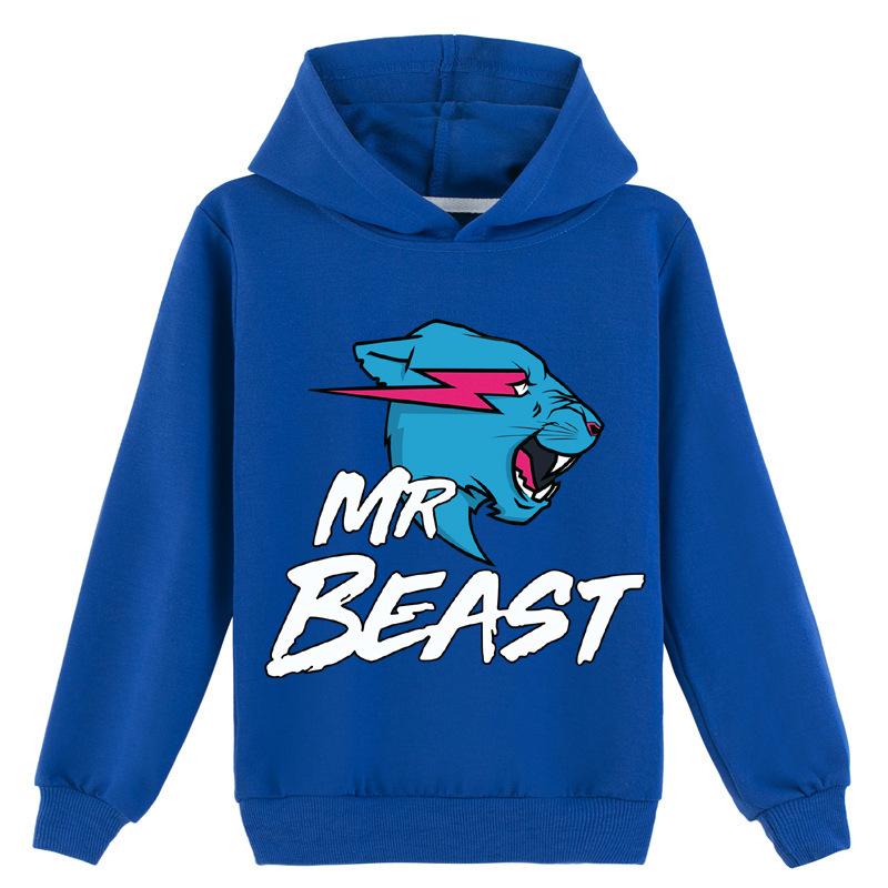 Mr Beast Lightning Cat Kids Fashion Print Hoodie Sweatshirt