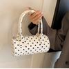 Французская Сумка-Бочонок в Горошек Модная Сумка Кроссбоди под Мышку Для Женщин Модный Мини-Клатч Легкая Повседневная Сумка на Плечо для Свидания