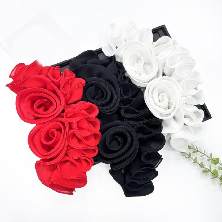 Polyester Flower Embroidery Patches Unique Stylish Handmade Apparels Patches for Clothing Upgrades