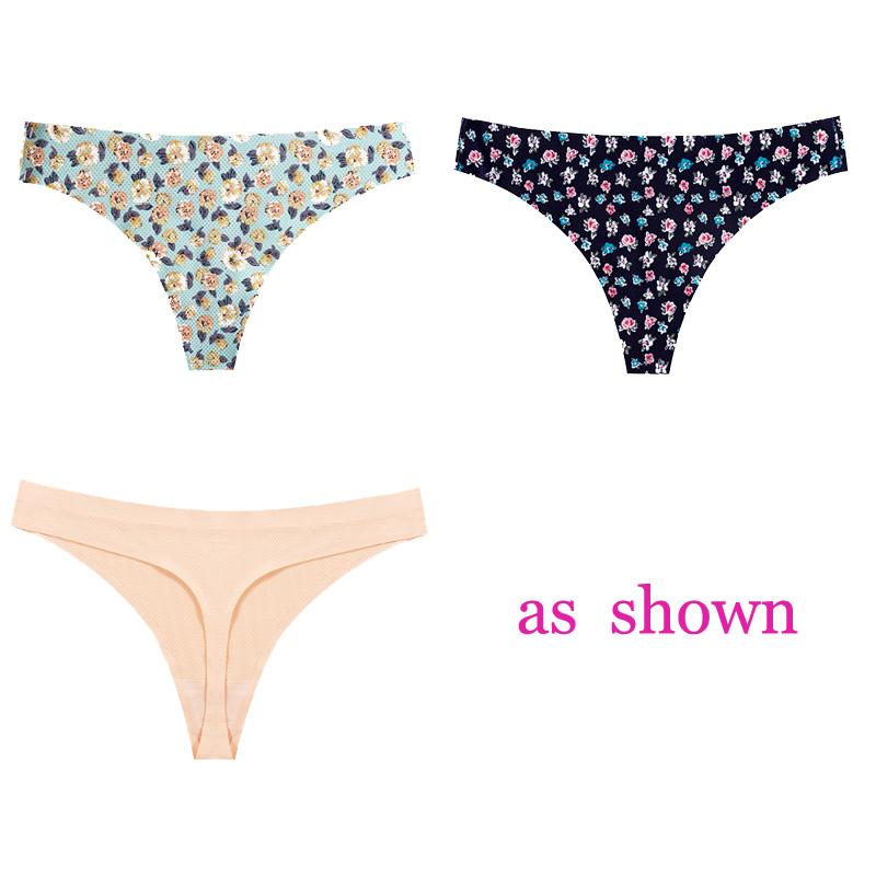 CINOON 3 шт./лот, женское сексуальное нижнее белье с цветами, соблазнительные трусики с низкой талией, стринги, дышащее нижнее белье без следов, стринги, нижнее белье