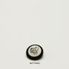5Pcs Silver Rose Button Flocked Black And White Double-Sided Nylon Coat Button Small Fragrant Coat Wool Clothes Button