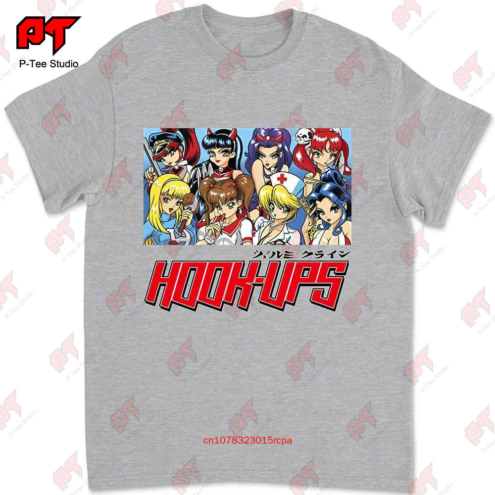 Hook Ups Skateboard Anime Girls Tshirt G02Q