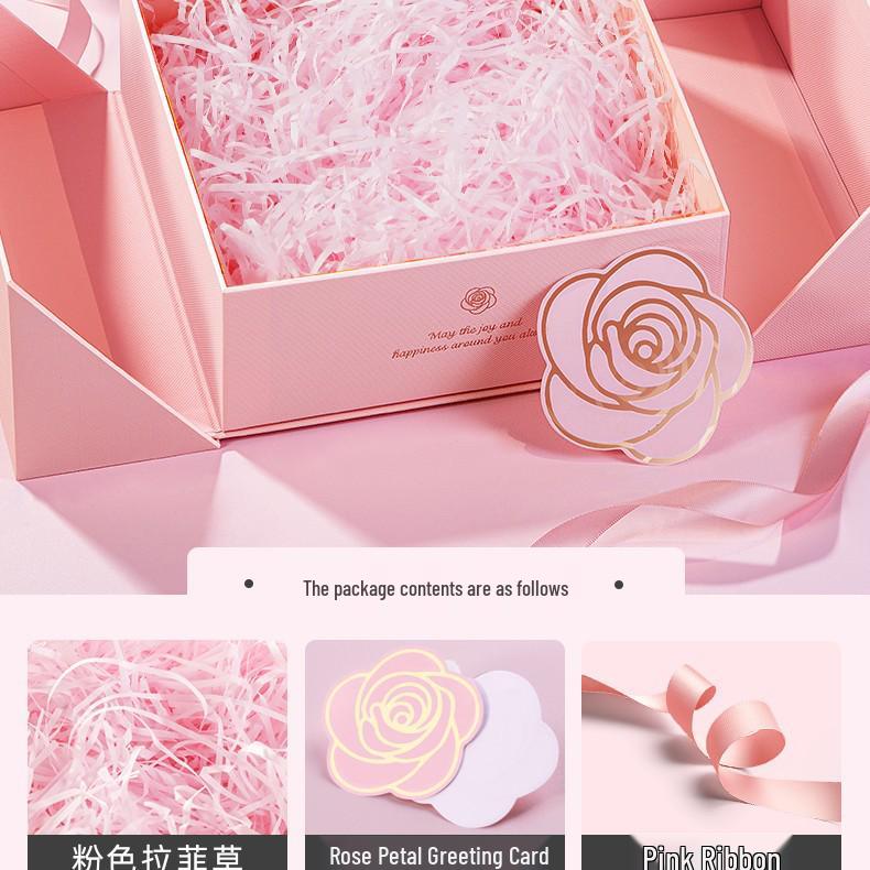 Элегантная розовая подарочная коробка для женщин - Идеально подходит для дней рождения, помады, духов и сюрпризов высокого класса