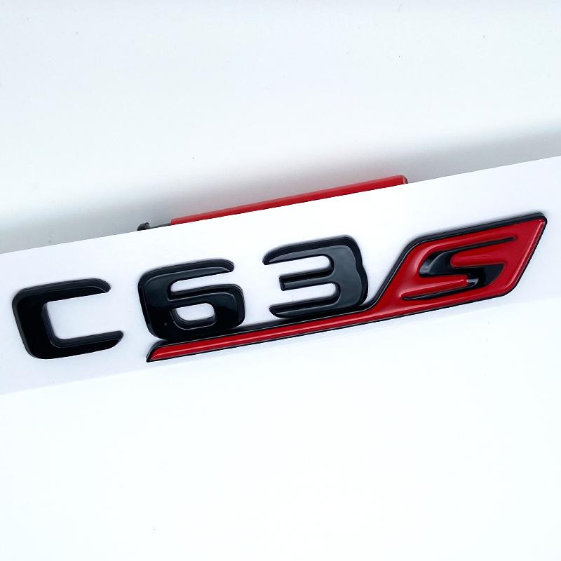 Letters Numbers Emblem C63 C63s V8Biturbo for Mercedes Benz AMG Car Fender Trunk Rear C205 S205 W205 Logo Sticker BE1