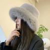 WTEMPO Winter Large Head Circumstance Retro Plush Fisherman's Hats Women's Thickened Imitation Fur Warm Versatile Ear Protection Bucket Hats