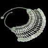 Fashion Women Coins Chain Pendant Statement Jewelry Choker Chunky Bib Necklace