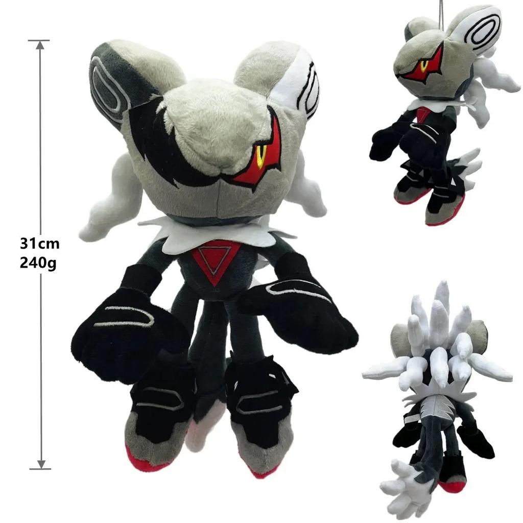 Shadow Hedgehog Plush Toy Soft Stuffed Animal Cartoon Doll Anime Figure Gift For Kids