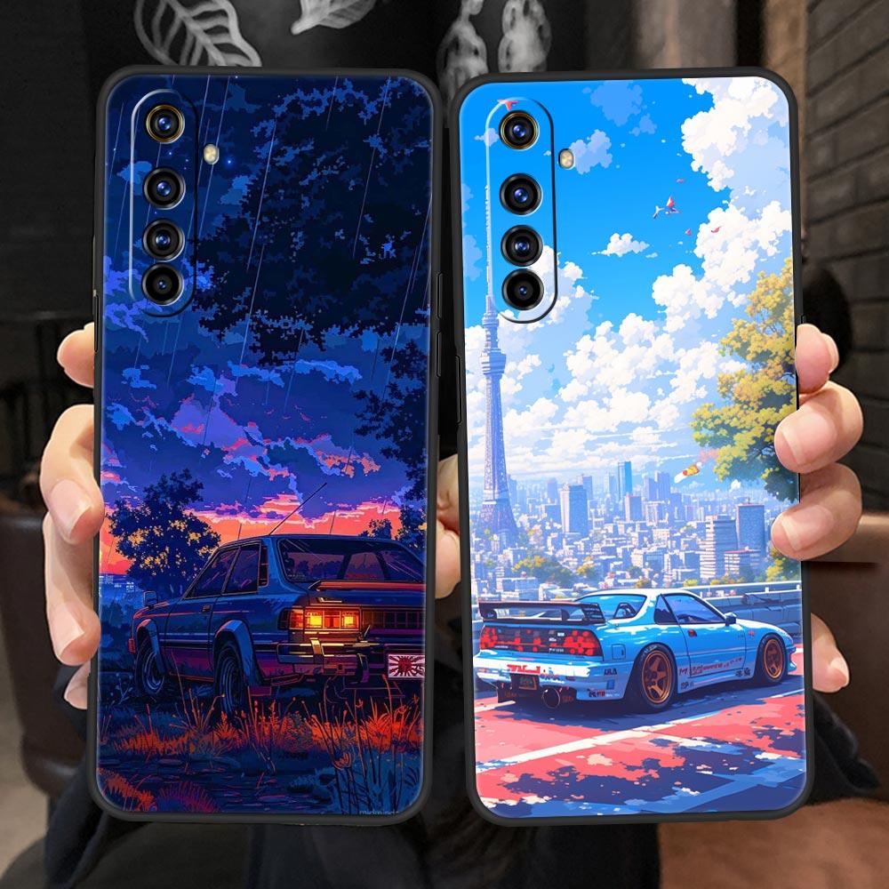 Спортивный автомобиль JDM Tokyo Drift Чехол для телефона Realme GT Neo 2 3 3T 5 12 11 5G 10 9 8 5G 7 6 GT5 GT3 GT2 Pro C21 C11 C25 C35