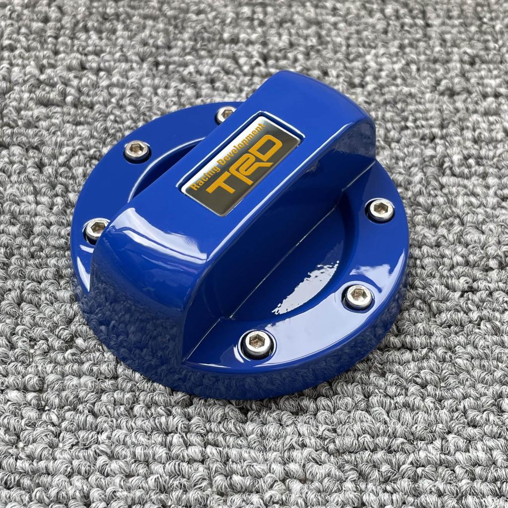 AYDMY Редкая ручная работа TRD Крышка горловины бензобака Крышка бензобака Золотая эмблема (синий)