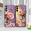 Роскошный Чехол для Телефона с Принтом Розовой Розы и Алмазов для Samsung Galaxy S26 S25 S24+ S23 Ultra S22 Plus S21 FE S20 Мягкий Чехол