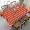 Striped Tablecloth Orange & Pink Green Black Blue Stripes Durable Rectangular Table Cover Kitchen Dining Table Cloth Home Decor