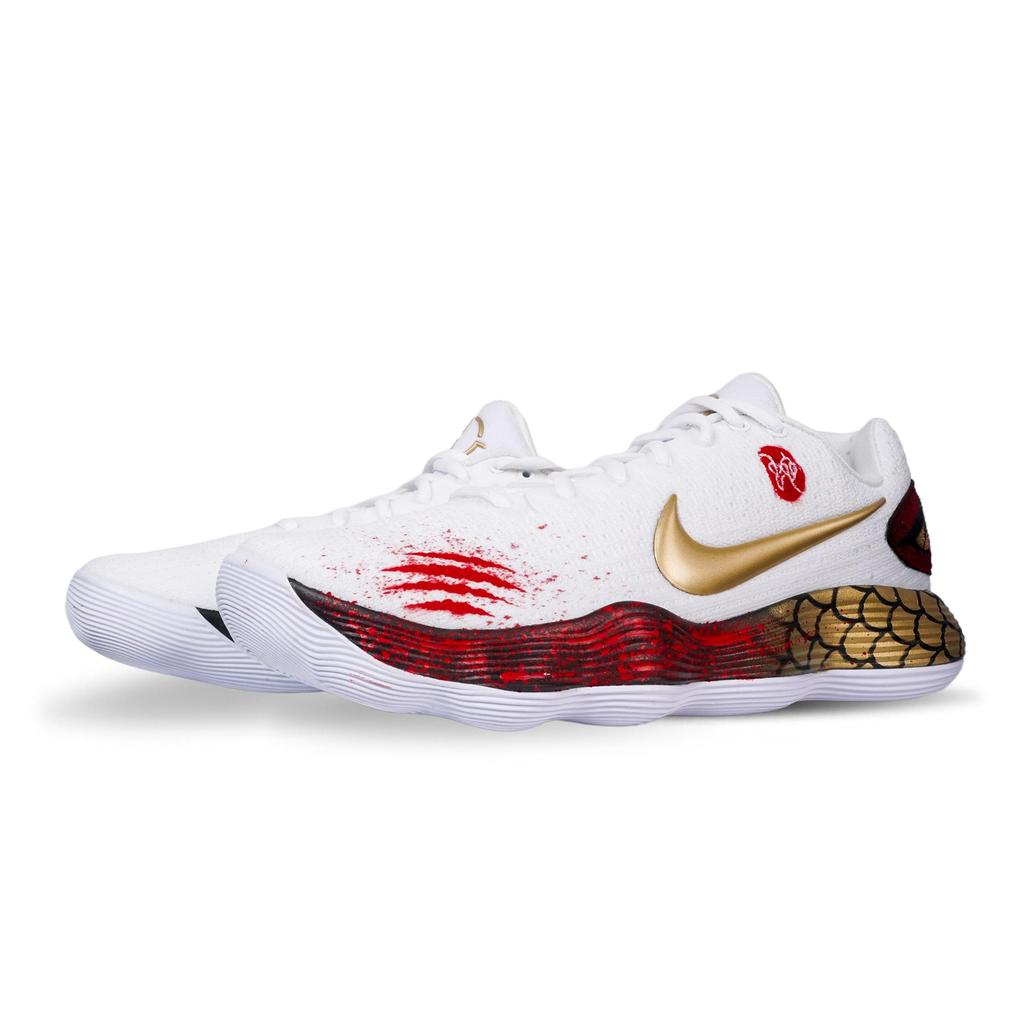 Nike Баскетбольные кроссовки Hyperdunk 2017, нескользящие, низкие, мужские, Белый/Золотой HV1793-170(Команда71-)