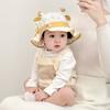 Младенческая и детская шляпа-рыбачка Весна и осень Милая детская Супер милая шляпа для загара Мальчик и девочка Защита от солнца Универсальная шляпа Модная