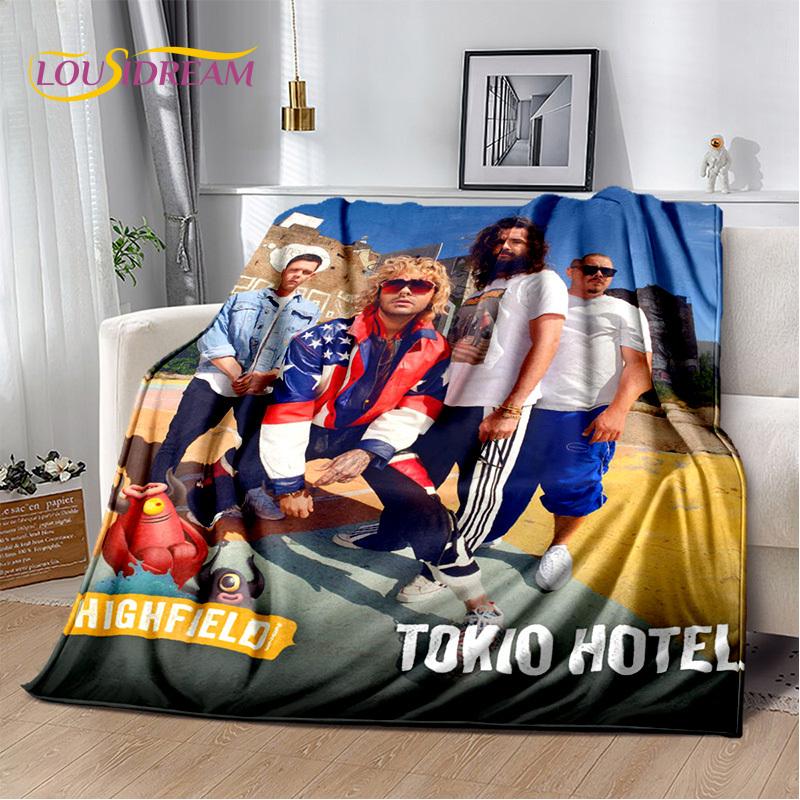 Одеяло Tokio Hotel Rock Band Bill Kaulitz, мягкое фланелевое одеяло для дома, спальни, кровати, дивана, пикника, офиса, пешего туризма, отдыха, сна