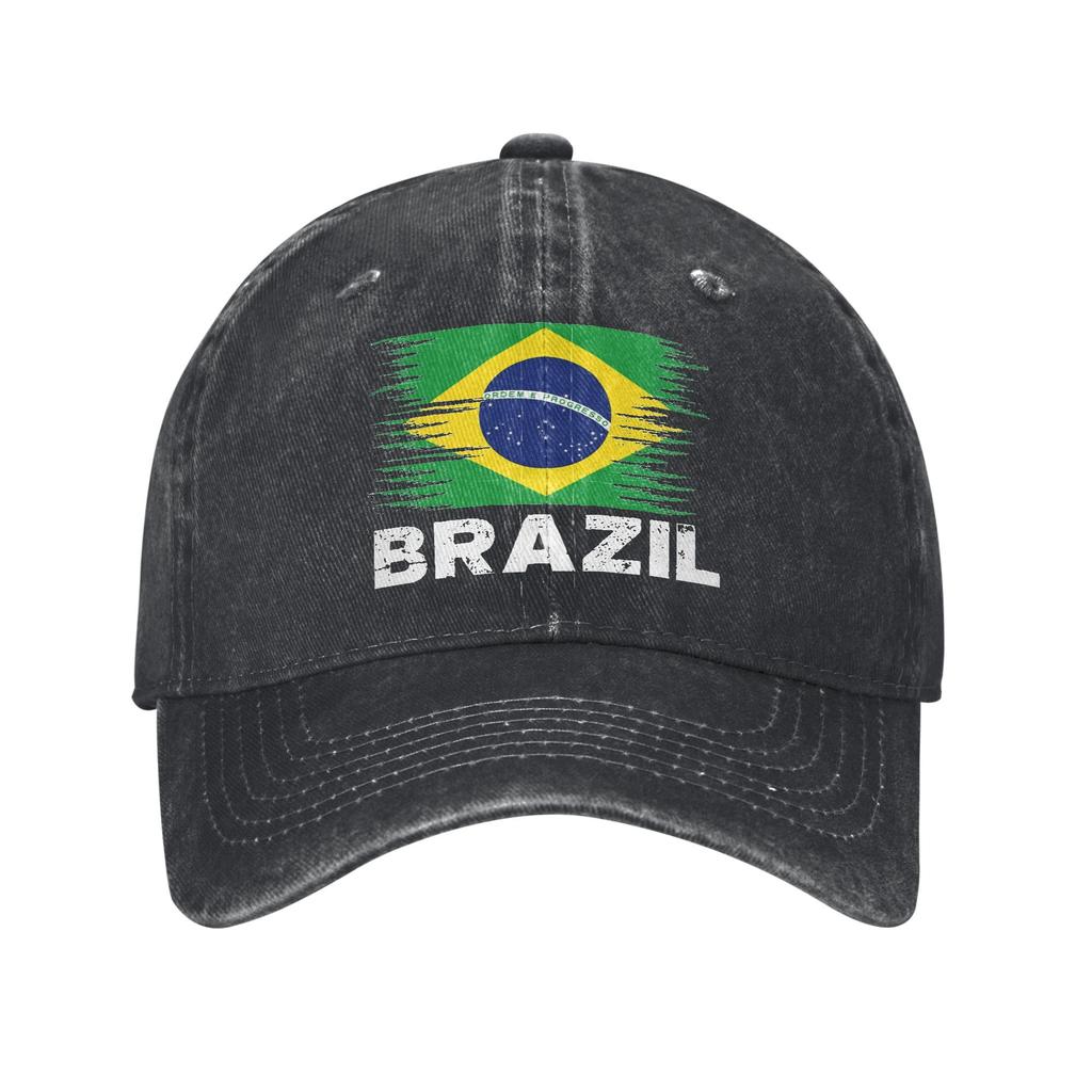 Brazil Flag Brazilian  Baseball Caps Vintage Distressed Cap Men Women Outdoor Travel Adjustable Fit Hats Cap