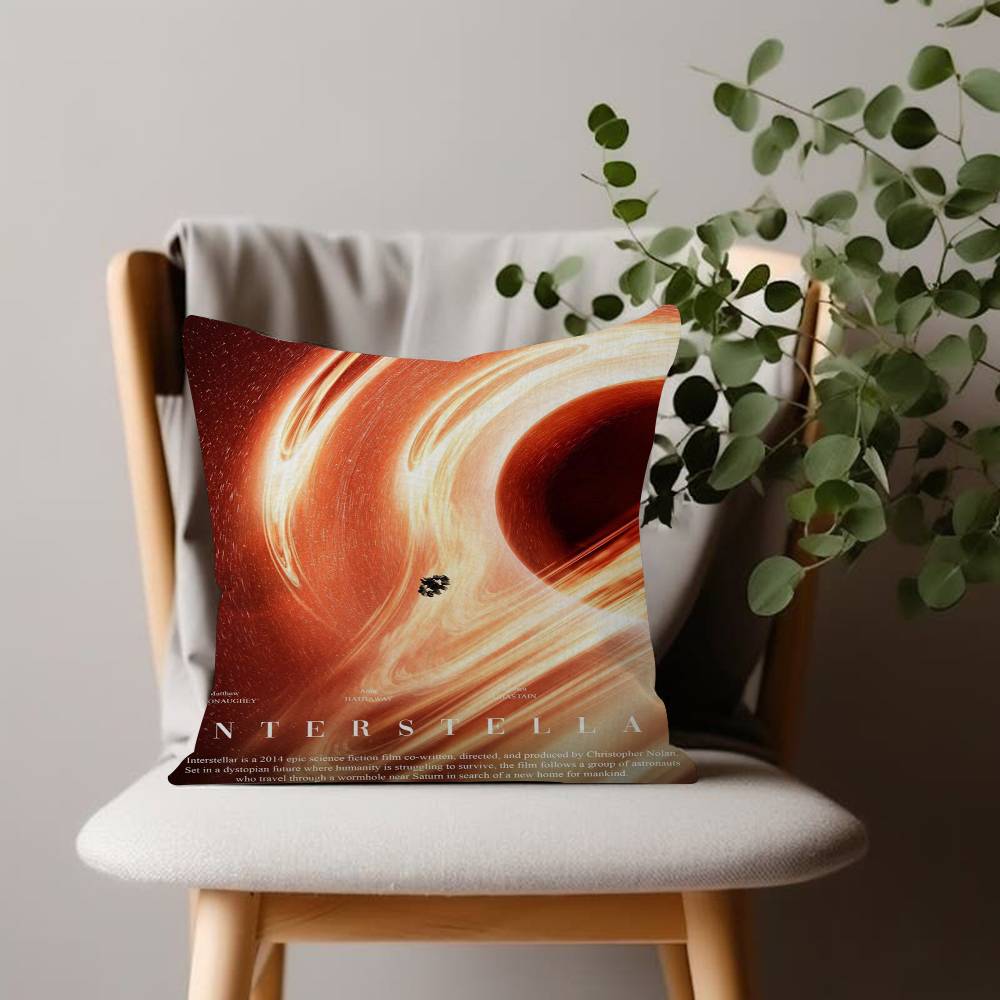 Interstellar Movie Cushion Cover Inches Farmhouse Decor Home Throw Pillow Covers for Couch Decorations