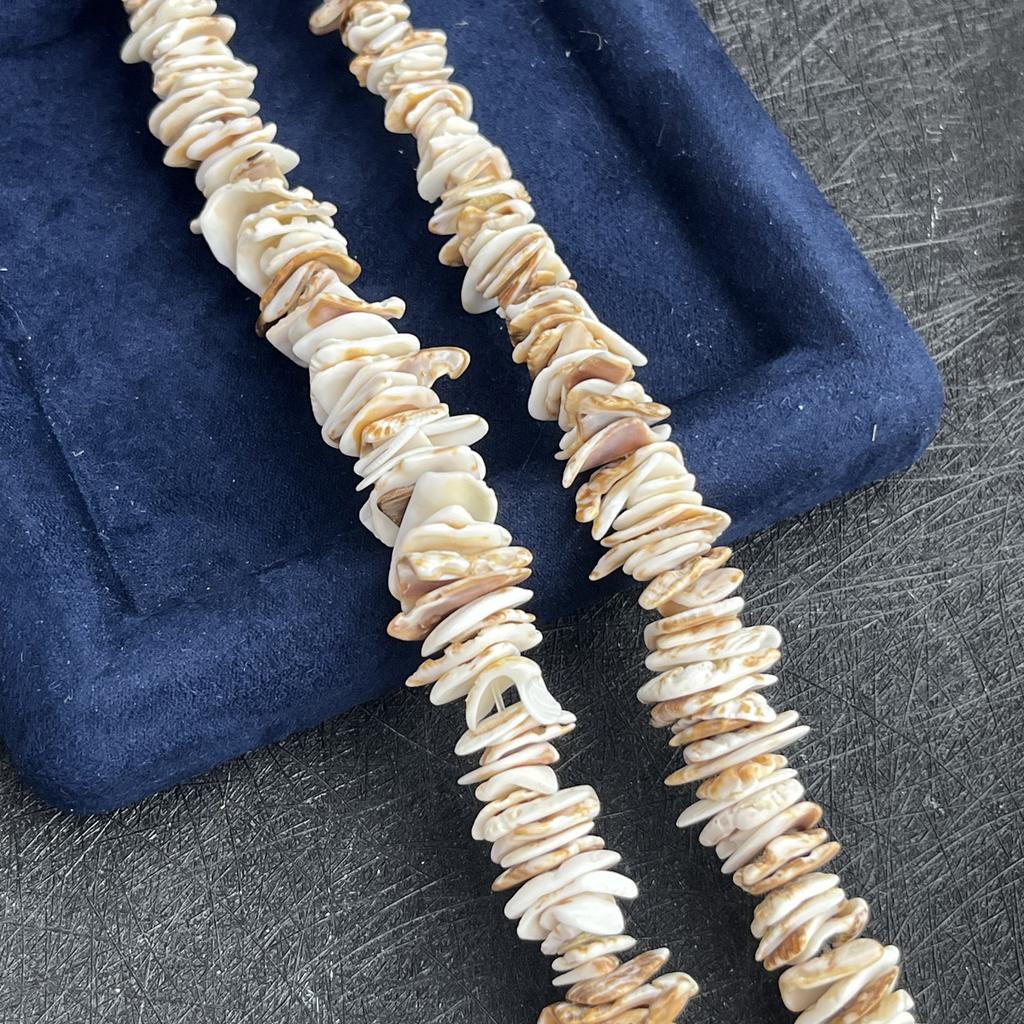 Уникальная натуральная нить из неровных ракушечных чипсов 8-9 мм, 38 см, Бохо-пляжная атмосфера, Свободные бусины для изготовления ожерелий, браслетов, бижутерии