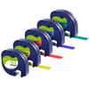 Labeling Tapes - Phonillico® - Dymo LetraTag Compatible - 5 Colors - 12mm X 4m - Plastic