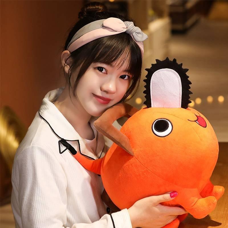 Handcrafted Chainsaw Man Pochita Plush Toy Stuffed Doll Irresistibly Soft Short Plush 10/25/40cm Throw Pillow Kids Birthday Xmas Gift