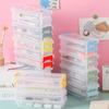 Portable Transparent Double-layer Pencil Case Large Capacity Multi-function Desktop Storage Box Glasses Case Stationery Box