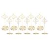 10Pcs Message Clip Desktop Metal Business Card Photo Golden Airplane Holder with Base