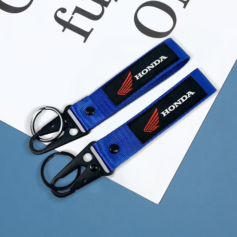 CPN1 1pcs Motorcycle KeyRing Ribbon Lanyard KeyChain Key Holder For Honda CBR 125R 954 600 650F 650R 1100XX 1000F CBR 600RR 1000RR