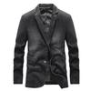Мужской джинсовый костюм-пиджак для молодежи - Стильный Business Casual, Весенне-осенний приталенный дизайн.