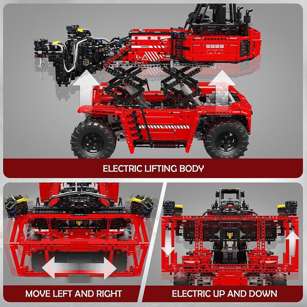 MOULD KING 17029/17030 Набор моделей для сборки контейнеровоза с ножницами Технический радиоуправляемый автомобиль для взрослых Для детей Подарок на день рождения