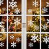 Merry Christmas Window Sticker Snowflake Santa Claus PVC Glass Decoration for Home 2025 Xmas Party New Year Wall Decor