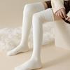 Утолщенные овечьи шерстяные удлиненные носки для детей, теплые флисовые женские носки до бедра с вощеной внутренней частью