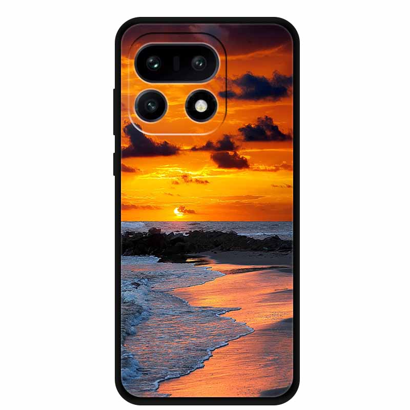 Чехол для телефона Realme 16 Pro+ 16 Pro Пейзаж побережья ТПУ Мягкие цветы Задняя крышка для Realme 16 Pro Plus Защитная крышка для объектива камеры Capa