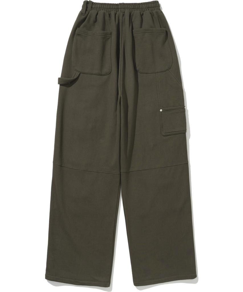 NOT4NERD Destoryed Double Knee Carpenter Sweat Pants - Khaki