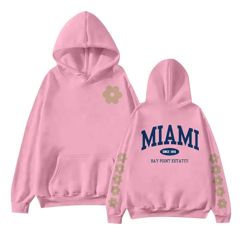 Женская мода с принтом, длинный рукав, свободная толстовка, верхняя часть, осенняя толстовка с капюшоном