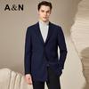 Antonio Men's Cashmere Blend Mid-Length Plaid Suit Collar Coat