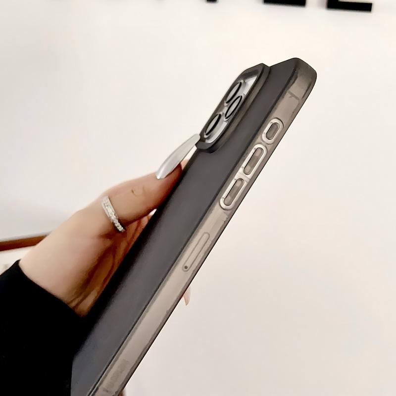 Матовый прозрачный чехол для телефона iPhone 16 15 Pro 14 Plus 13 12 Pro Max 11 ударопрочный мягкий TPU тонкий однотонный цветной чехол на заднюю панель