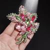 Women Men Classic Exquisite Crystal Exaggerated Brooch Badges Fashion Elegant High-end Lady Boutique Party Wedding Jewelry Pines