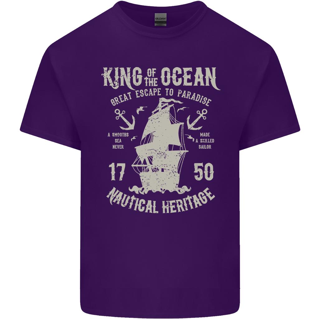 Sailing King of the Ocean Sailor Boat Unisexs Light Cotton TShirt