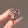 Elegant Glitter Women's Hair Claws Light Luxury Rhinestone Flower Butterfly Hair Clip Half Zip Hairpin Jewelry Hair Accessories