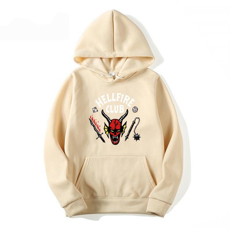 2025 Kids' Stranger Things Hellfire Club Fleece Hoodie for Autumn/Winter