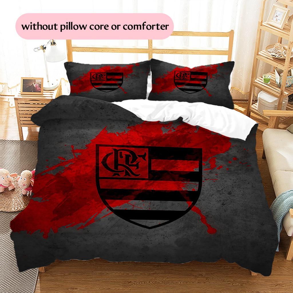CR Flamengo Pattern Bedding Quilt Set Home Decoration Gift (1 * duvet cover + 2 * pillowcase without core)