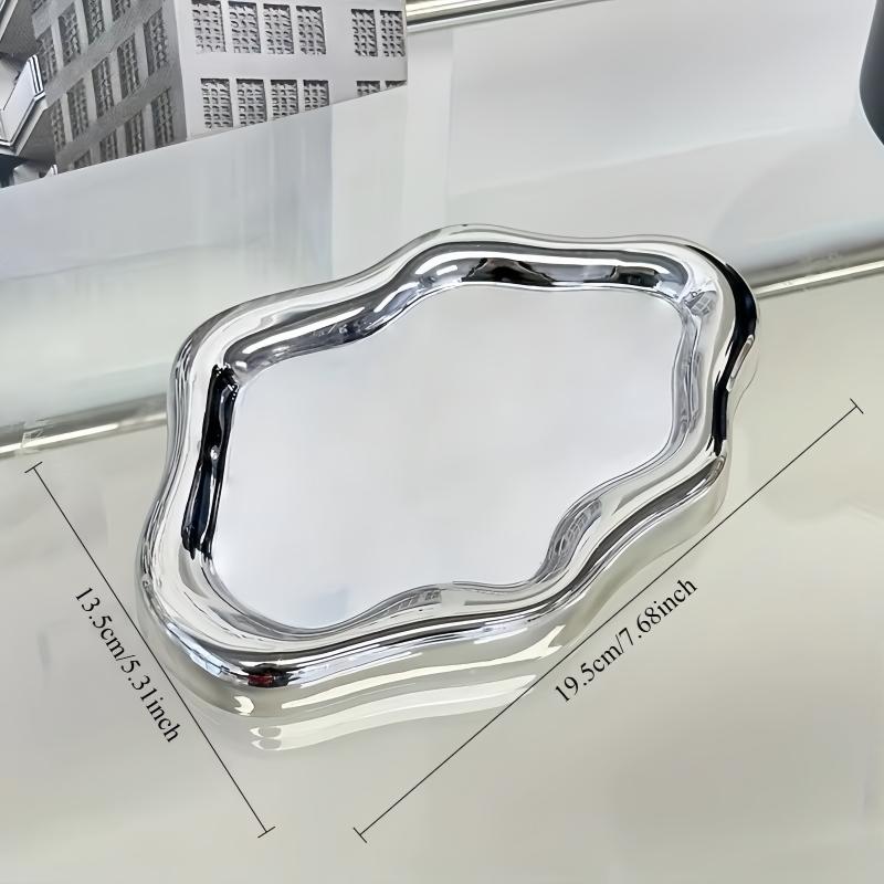 Cloud-Shaped Jewelry Tray Decorative Plate For Rings Earrings Bracelets & Necklaces Plastic Vanity Tray For Women Bedroom Decor