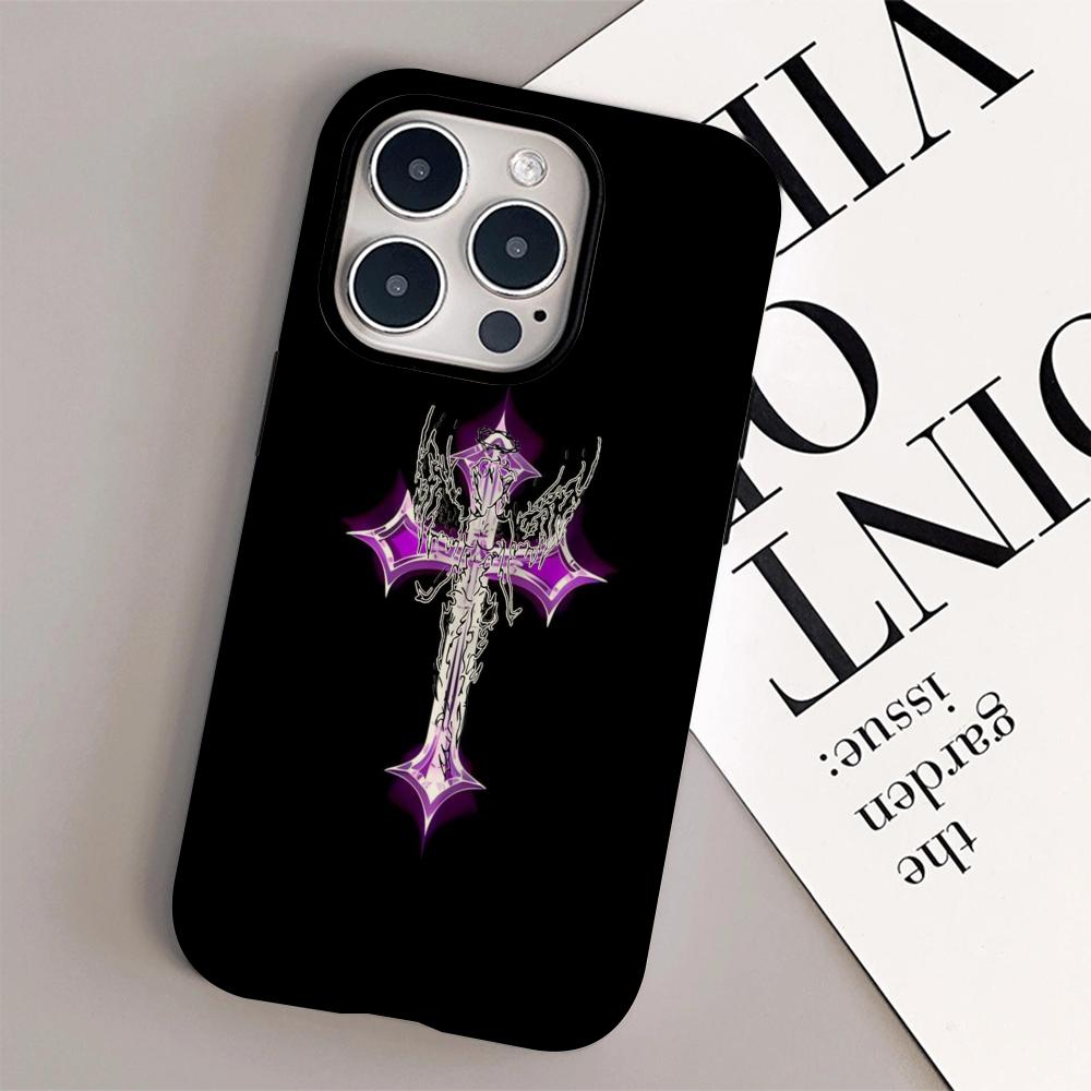 Темный готический дизайн Чехол для телефона Пленочная оболочка Для iPhone 16e 16 15 14 13 12 11 Pro Max Plus XS