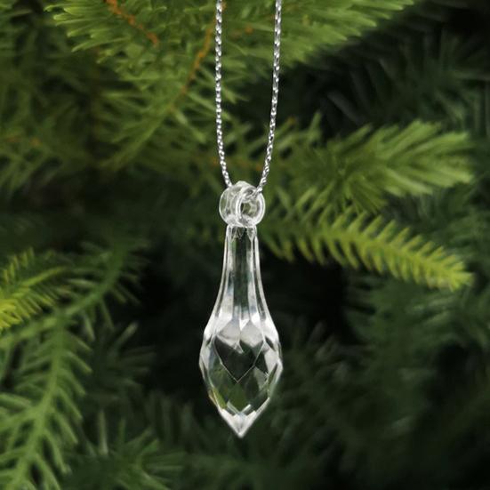 30 шт., украшение в виде сосульки на рождественскую елку, прозрачная акриловая рождественская елка, искусственная хрустальная сосулька, подвесное украшение для праздника, зимней вечеринки, декоративный кулон