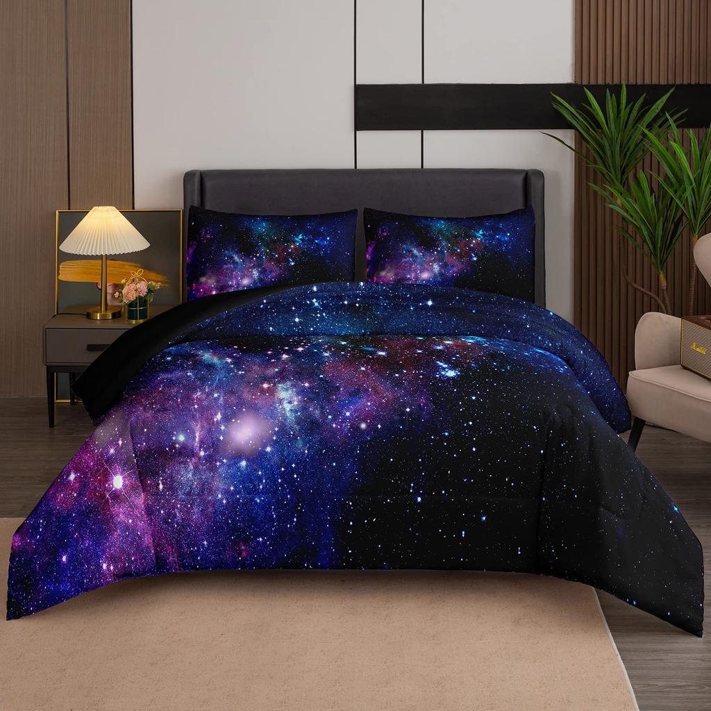 Комплект постельного белья Cosmic Galaxy, комплект из трех предметов «Сияющие звезды», «Звездное небо», комплект из трех предметов «Галактика»