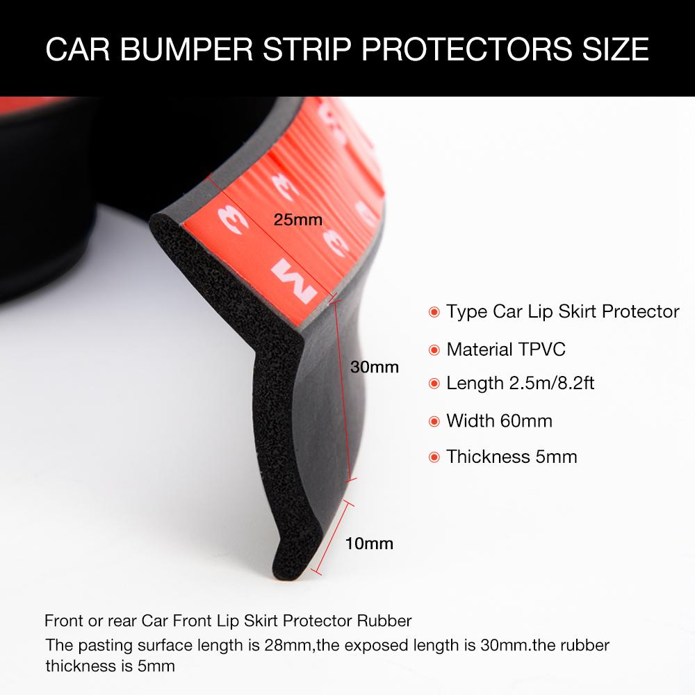 Универсальный автомобильный передний задний боковой бампер, разделитель губ, резиновая защита, спойлер для тела, резиновый автомобильный бампер для подбородка, губа