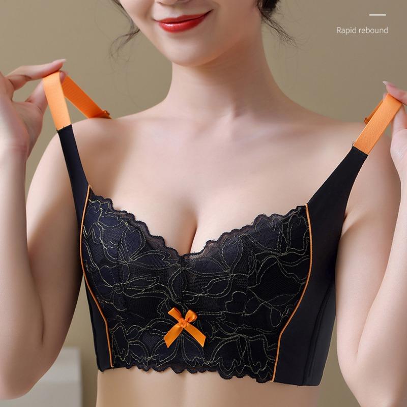 Теплое нижнее белье без стального кольца, бюстгальтер с боковым сбором, антипровисающий бюстгальтер с боковой грудью