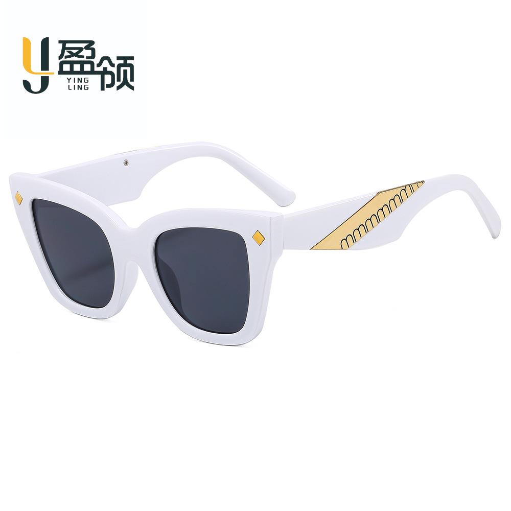 European and American style cat eye fashion sunglasses women's Milan catwalk retro sunglasses, UV-proof party glasses