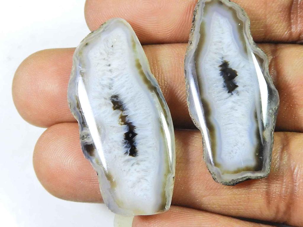 88Cts. Окрашенный черный друзовый агат, фантазийный кристалл кабошон, драгоценный камень россыпью 41X50MM SK-2236